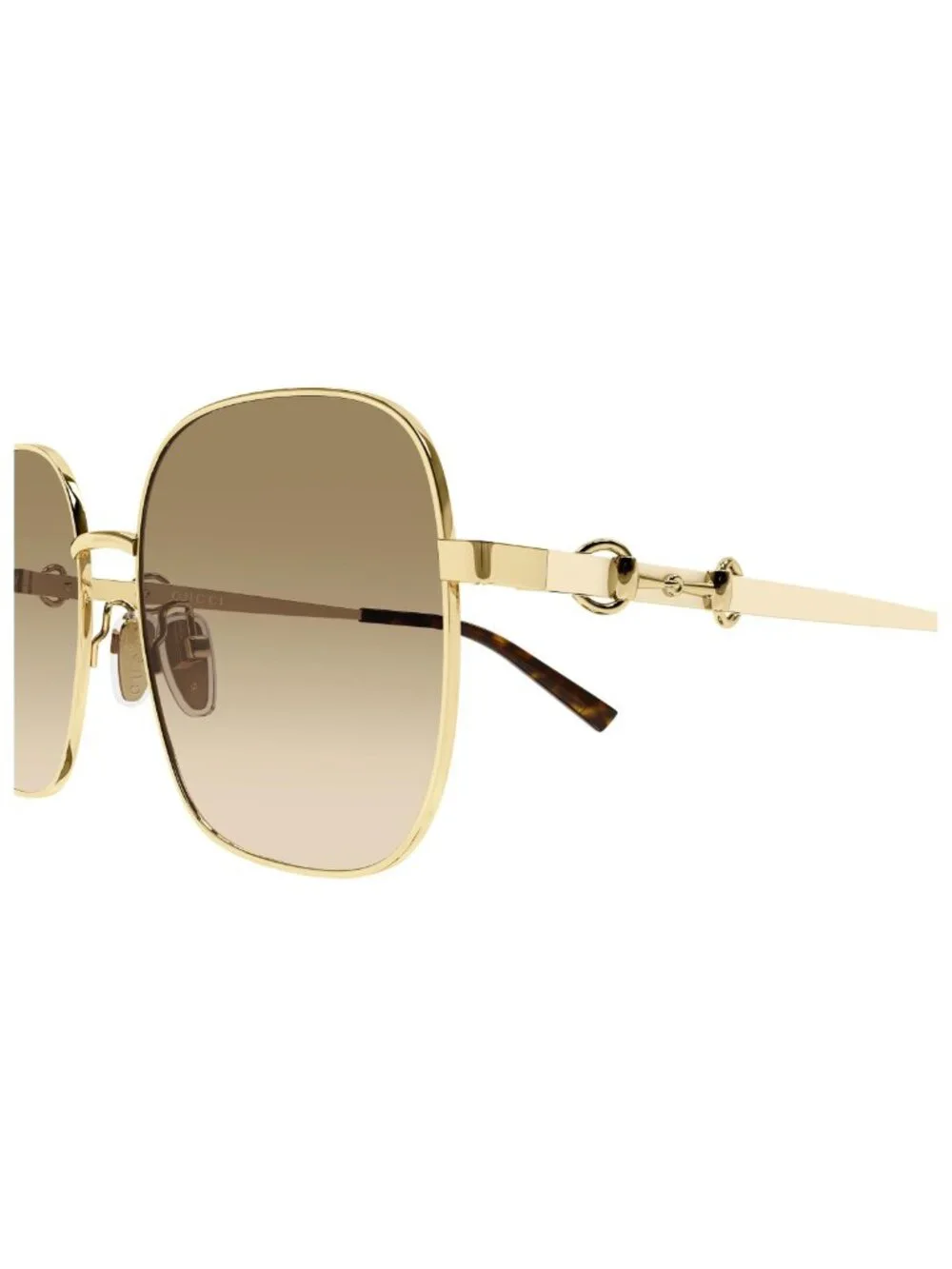 New Gucci Women's Sunglasses Gold Brown Lens Metal Frame GG2053S 004 58
